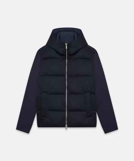 Giubbino con cappuccio UNITY Cooper in doppio tessuto - Blu Navy