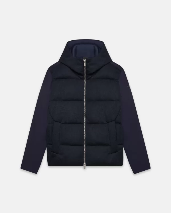 Giubbino con cappuccio UNITY Cooper in doppio tessuto - Blu Navy