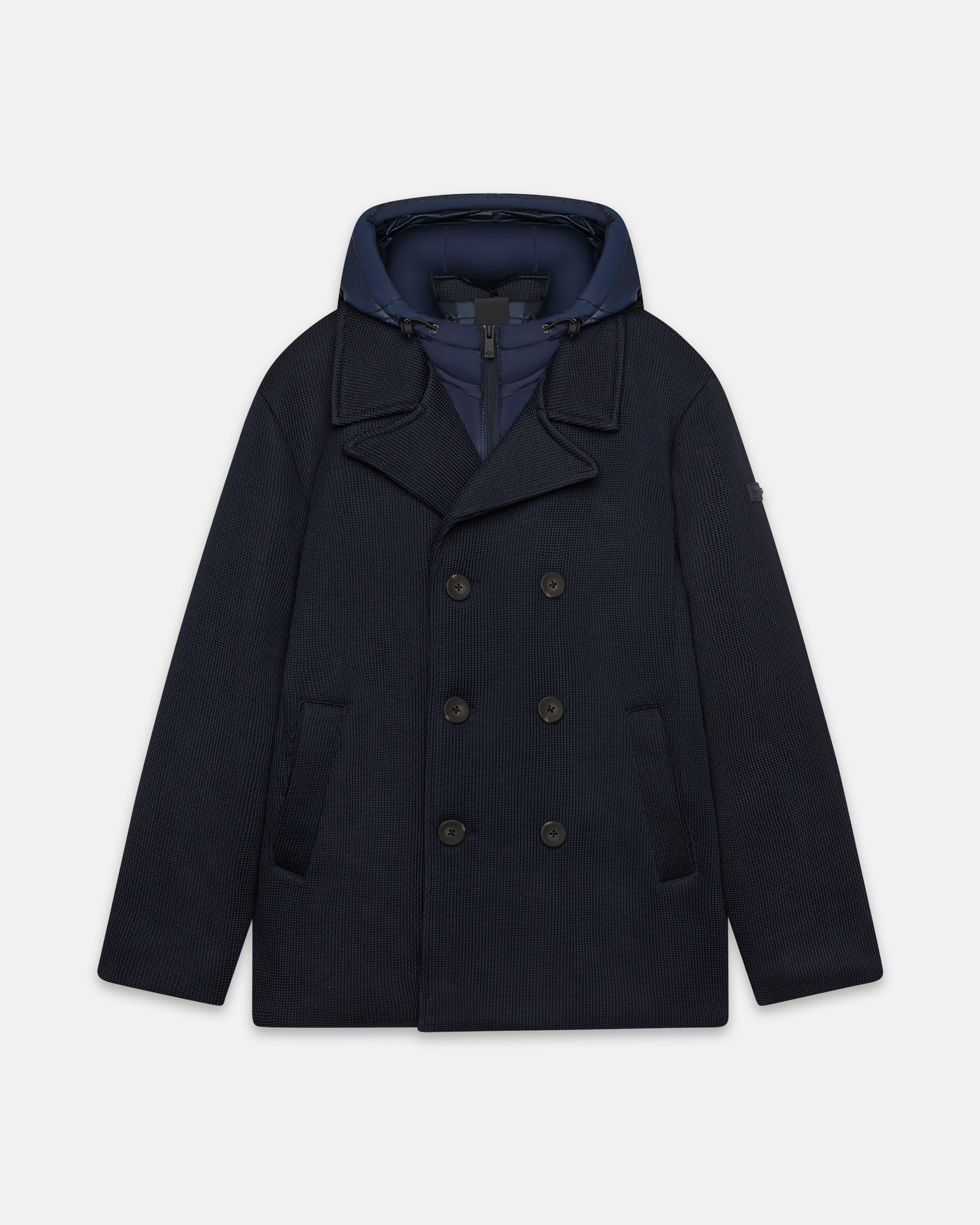 Giubbino doppiopetto con pettorina removibile con cappuccio UNITY Gravity - Blu Navy