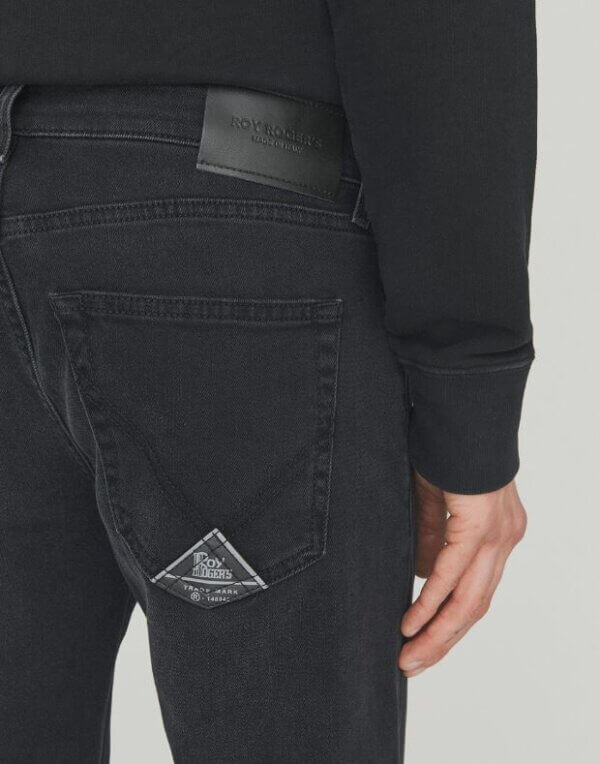 Jeans Roy Roger's 517 MAN Denim Elas. FARREL - BLACK - immagine 3