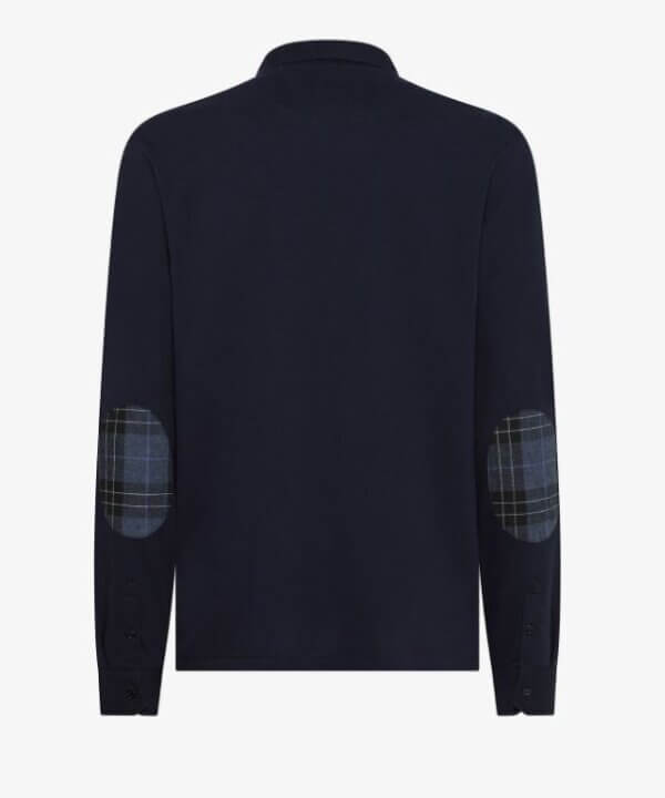 Polo SUN68 uomo in cotone con patch - NAVY BLUE - immagine 2