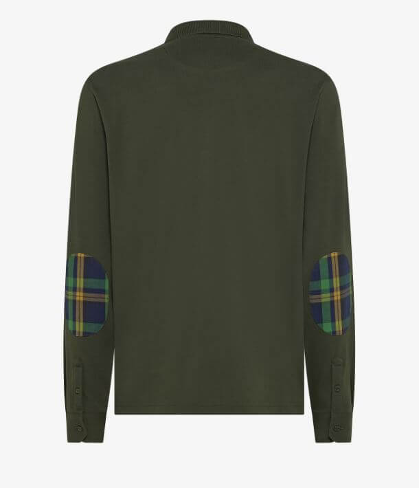 Polo SUN68 uomo in cotone con patch - MILITARE SCURO - immagine 2