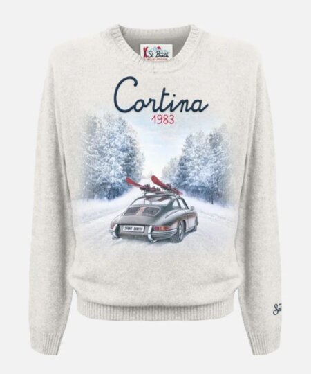 Maglione MC2 Saint Barth girocollo Heron Print Cortina Road 1983