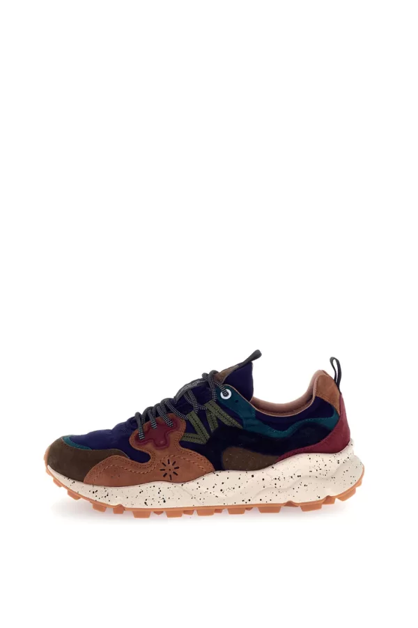 Sneakers FLOWERMOUNTAIN Yamano 3 Man suede/nylon deep mud-light brown-navy - immagine 2