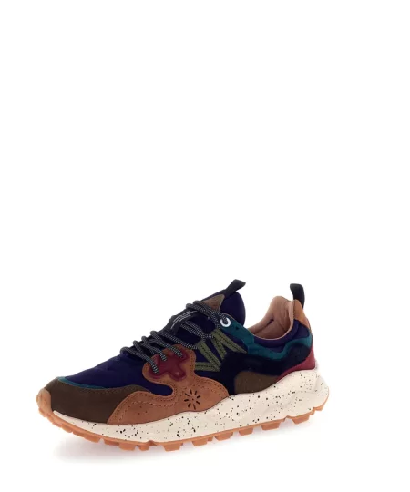 Sneakers FLOWERMOUNTAIN Yamano 3 Man suede/nylon deep mud-light brown-navy