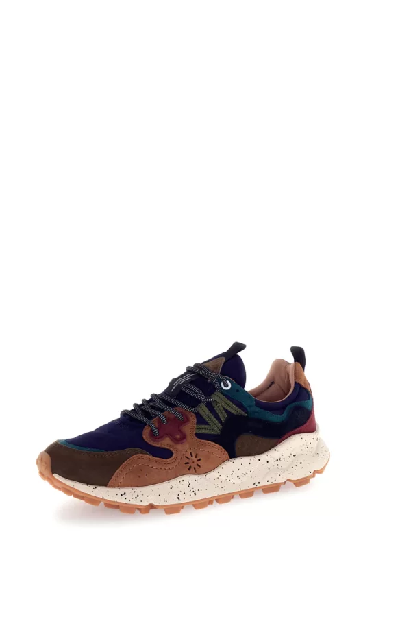 Sneakers FLOWERMOUNTAIN Yamano 3 Man suede/nylon deep mud-light brown-navy