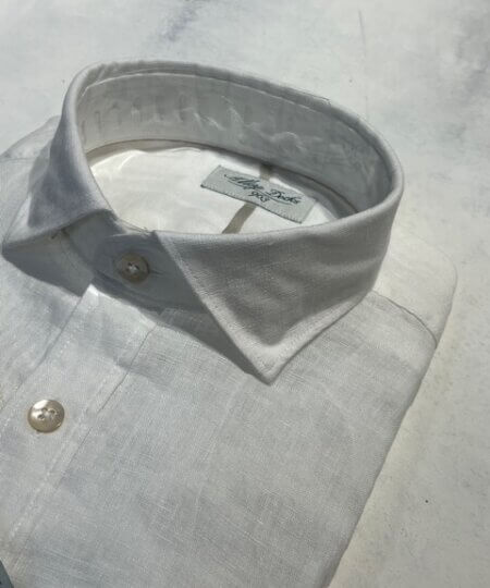 Camicia Alley Docks 963 puro lino leisure bianco (white)