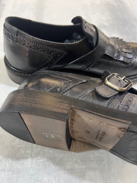 Mocassino uomo PAWELK'S in pelle vitellino lavorato fibbia e frange 25409 - CARBON - immagine 4