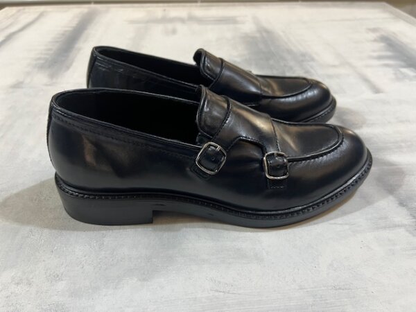 Mocassino uomo PAWELK'S in pelle doppia fibbia Sierra  22181 - BLU - immagine 4