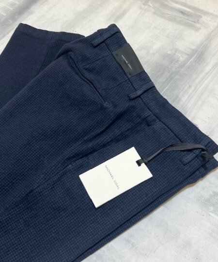 Pantalone MICHAEL COAL Tasca America MC-Brad Plus Lungo pied de poul blu