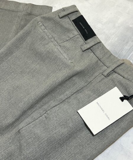 Pantalone MICHAEL COAL Tasca America MC-Brad lungo spina pesce col. Argilla