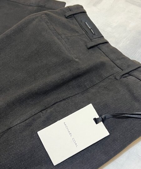 Pantalone MICHAEL COAL Tasca America MC-Brad lungo spina pesce col. Moro