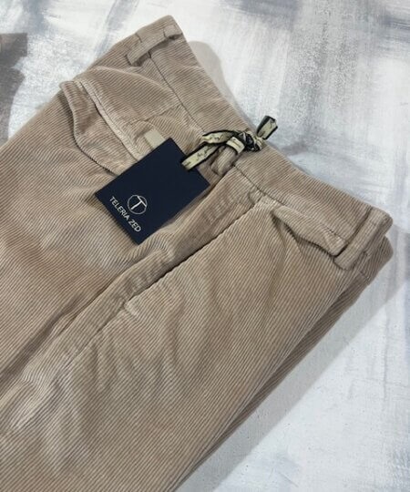 Pantalone uomo TELERIA ZED Edward Slim 17 QVR 710 Beige