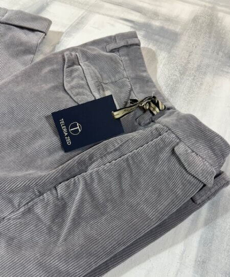 Pantalone uomo TELERIA ZED Edward Slim 17 QVR 940 Cenere