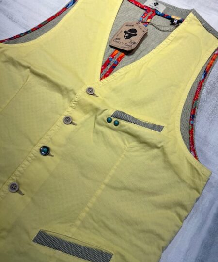 Gilet Garry's Earth ZAD 18 in cotone Giallo / Back lavorato
