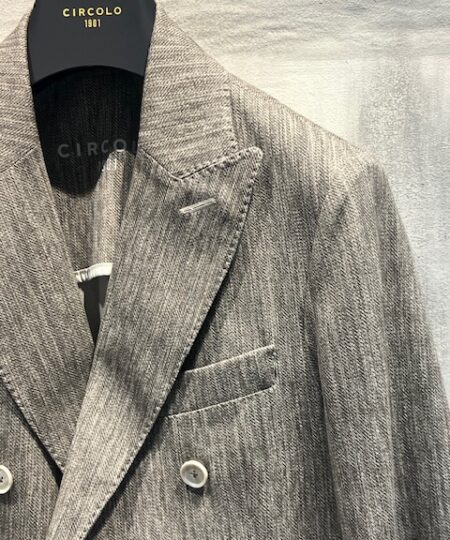 Giacca CIRCOLO 1901 Doppiopetto piquet premium cotone S. Print rever a lancia con impunture - Scrub