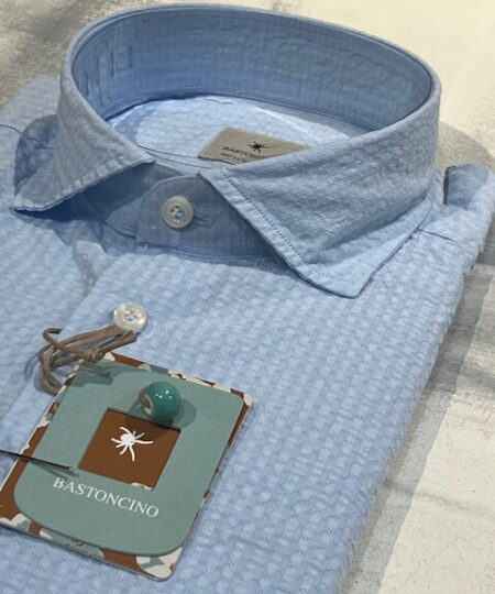 Camicia BASTONCINO azzurro geometrico 4794