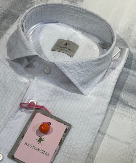 Camicia BASTONCINO bianca seersucker lavato 1546