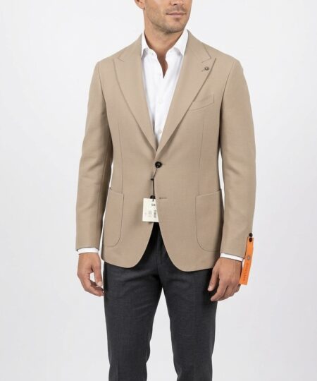 Giacca BHARNABA monopetto 2 bottoni rever a lancia Fango mod. Gunkan