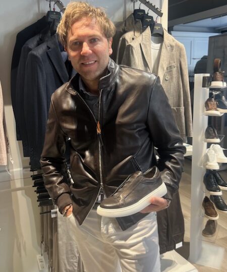 Giubbino THE JACK LEATHERS vegetable tanning in vera pelle ELVIS - Testa di Moro