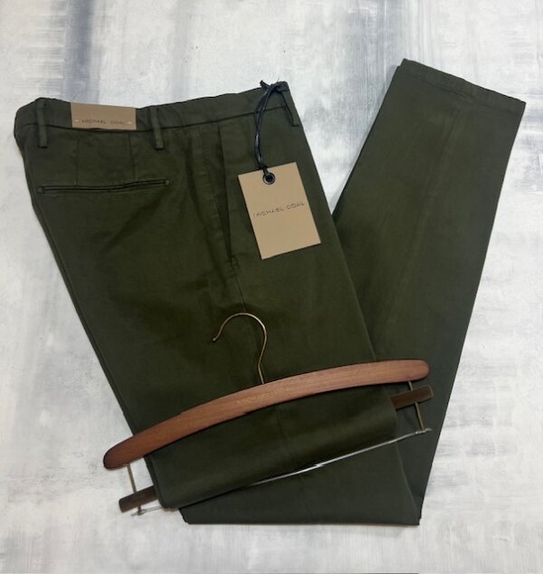 MICHAEL COAL Pantalone TK America Brad Plus 2500 Slim Lungo MILITARE - immagine 2