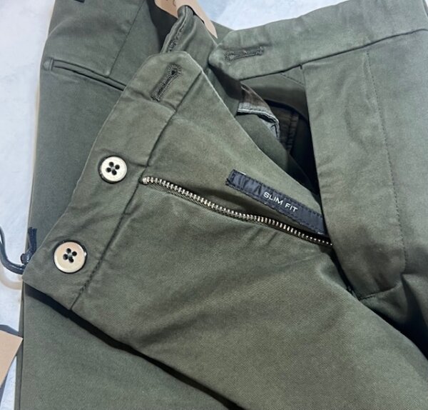 MICHAEL COAL Pantalone TK America Brad Plus 2500 Slim Lungo MILITARE - immagine 3