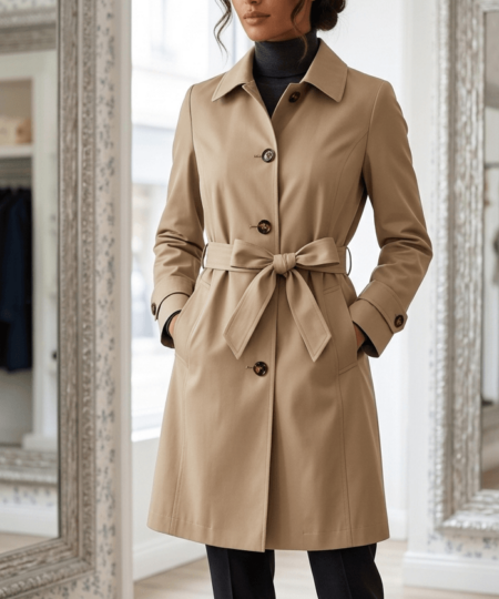 EMME di Marella - Trench monopetto antigoccia EMMOPERA - Beige