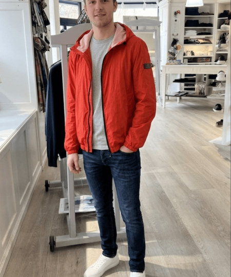 Giacca con cappuccio PEUTEREY nylon light NIGLE - Arancione