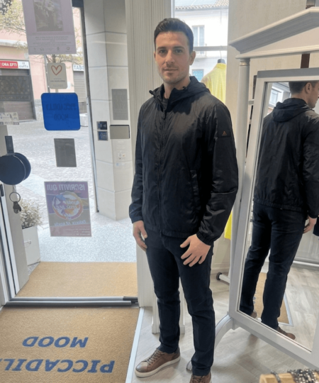 Giacca con cappuccio PEUTEREY nylon light NIGLE - Blu