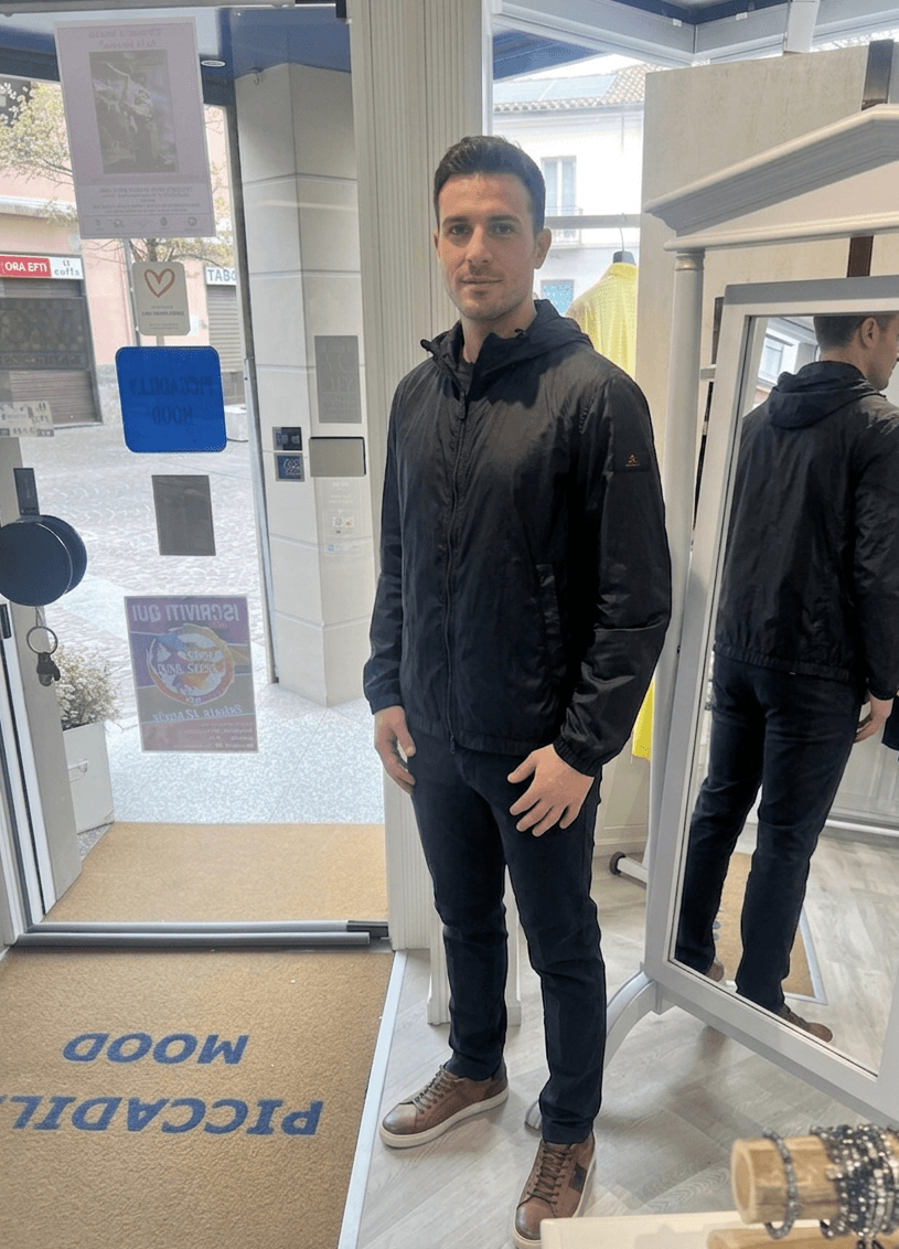 Giacca con cappuccio PEUTEREY nylon light NIGLE - Blu