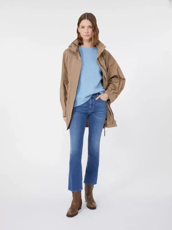 Maglia MAX MARA WEEKEND girocollo in alpaca e cotone azzurro - GHIACCI - immagine 2