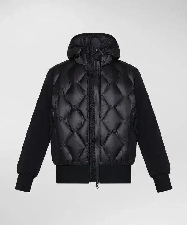Bomber PEUTEREY in ripstop con trapunta rombi KOONS KJ BMAT - NERO
