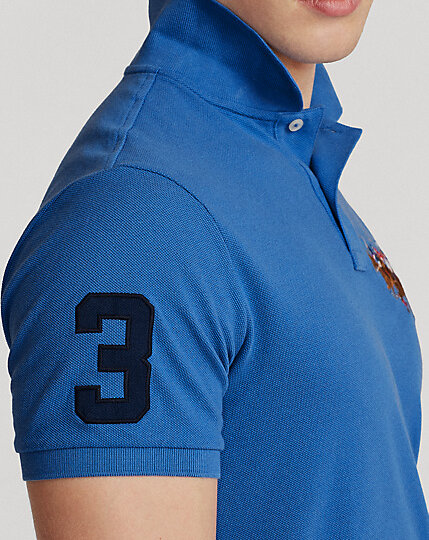 Polo pony triplo Custom Slim-Fit