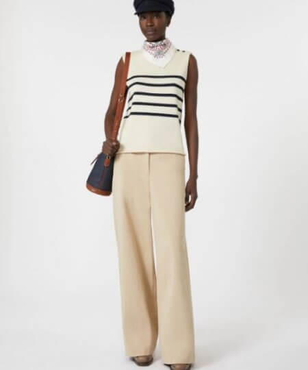 Pantalone MAX MARA WEEKEND in gabardina di cotone -  beige ALFEO