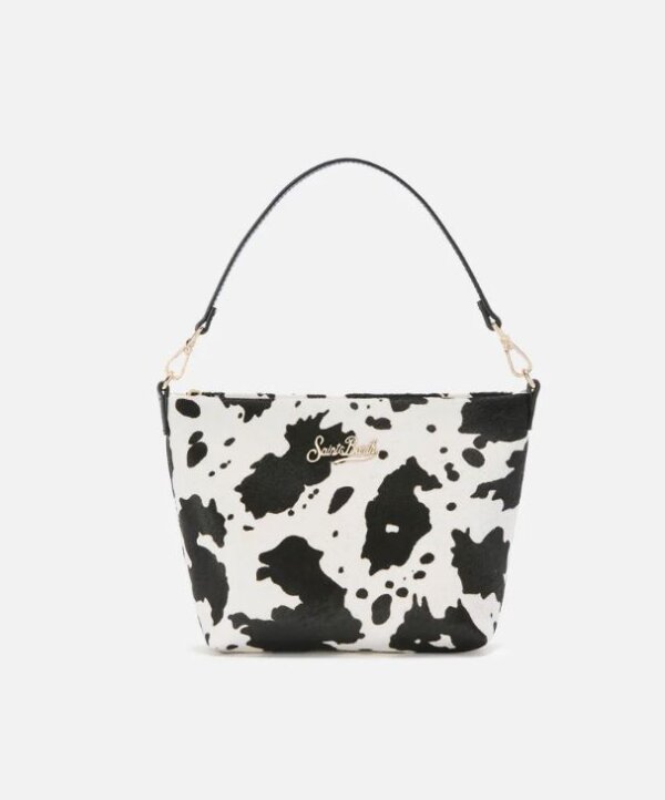 Borsa MC2 Saint Barth a spalla Aline Bag in pelle spazzolata e cavallino muccato - immagine 3