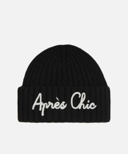 Berretto donna MC2 Saint Barth in misto cashmere con ricamo lurex Apres Chic WENGEN col. NERO