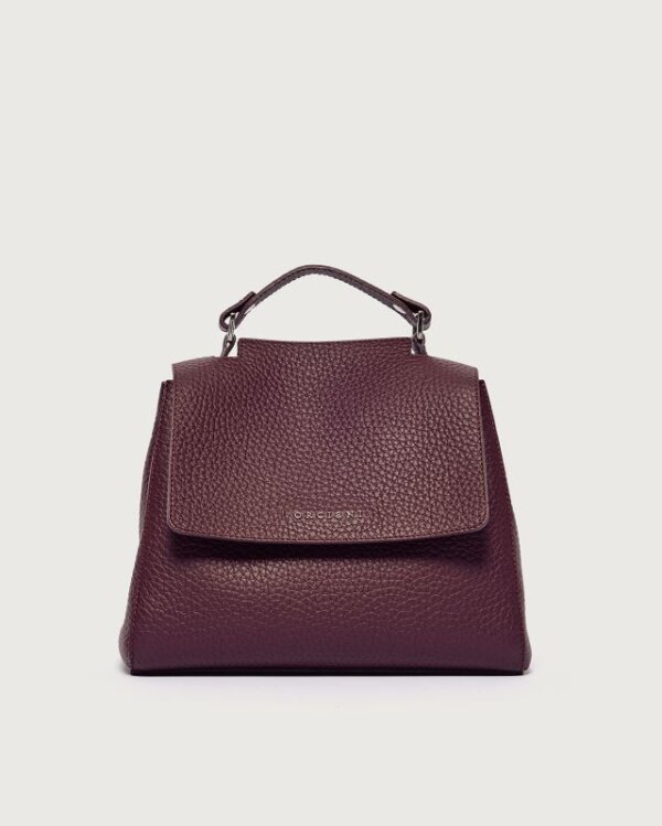 ORCIANI Borsa Sveva Soft Piccola a mano in pelle con tracolla - CHIANTI