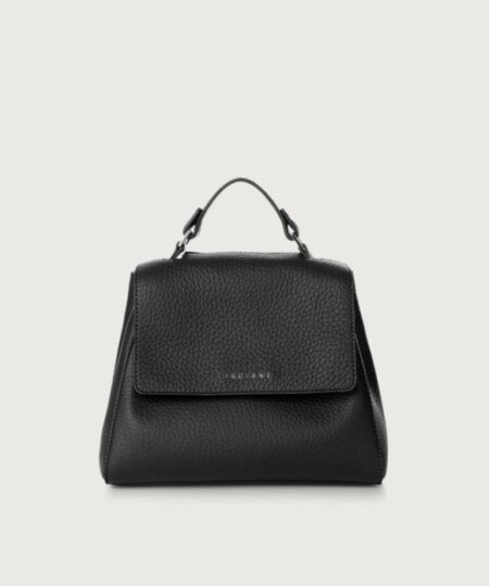 ORCIANI Borsa Sveva Soft Piccola a mano in pelle con tracolla - NERO