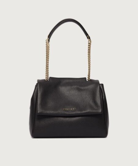 ORCIANI Borsa Sveva Sense Small a spalla in pelle martellata - nero