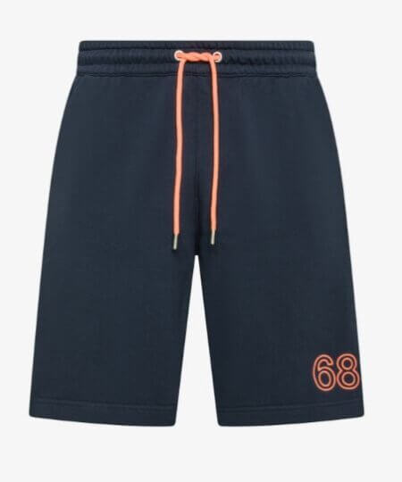 Bermuda SUN68 in felpa di cotone uomo col. NAVY BLUE