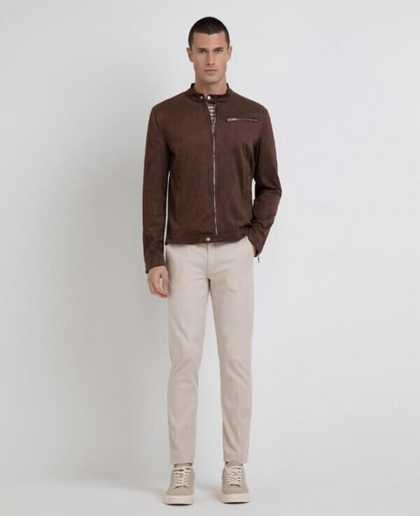Biker MARKUP uomo eco effetto camoscio col. Testa di Moro - immagine 3