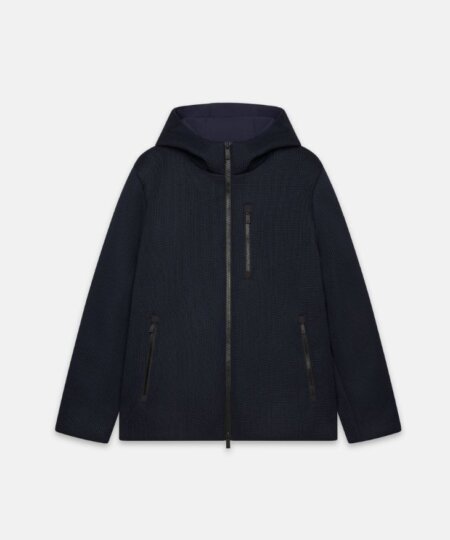 Caban corto con cappuccio UNITY Burber - Blu Navy