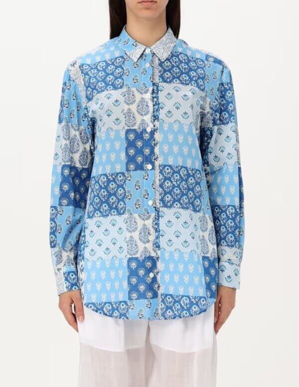 Camicia donna MC2 SAINT BARTH  in cotone Radical Patch 3161 BRIGITTE
