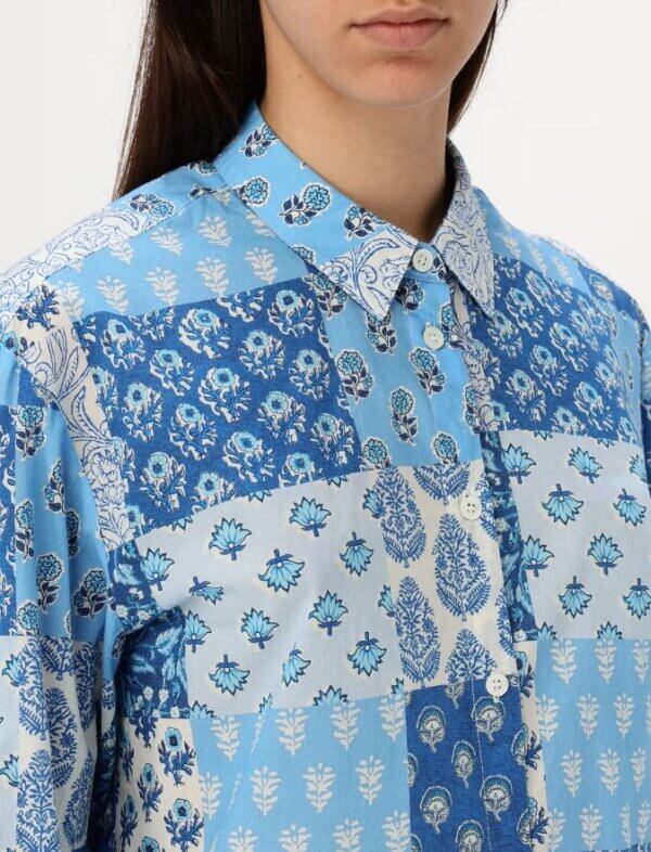Camicia donna MC2 SAINT BARTH  in cotone Radical Patch 3161 BRIGITTE - immagine 3