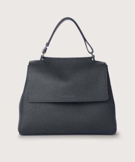 ORCIANI Borsa Sveva Soft Media a spalla in pelle con tracolla - navy