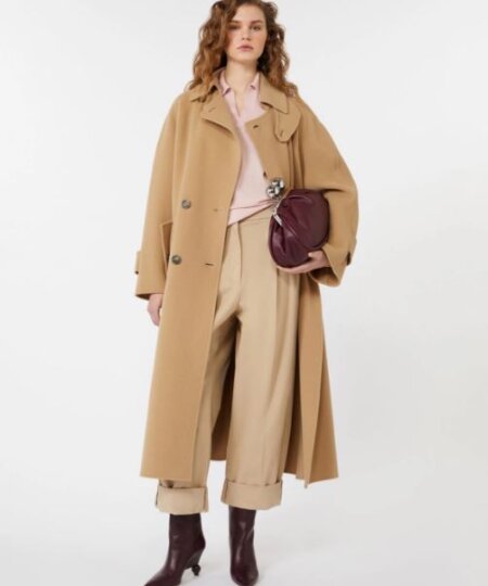 Cappotto trench MAX MARA WEEKEND in lana double - cammello CADINE