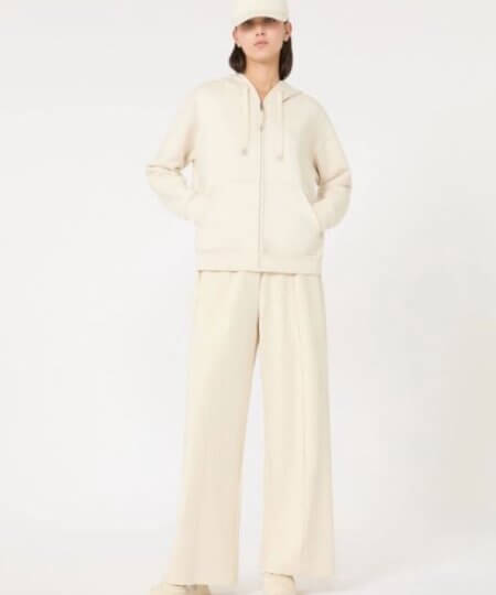 Felpa con zip MAX MARA WEEKEND in cotone - avorio CANE