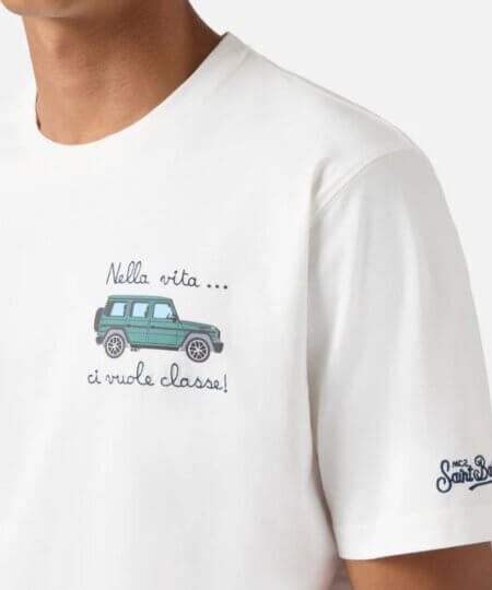 T-shirt uomo MC2 Saint Barth Arnott con ricamo "Nella vita... ci vuole classe! "