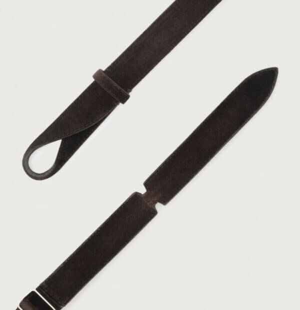 Cintura ORCIANI Nobuckle Velvet in velluto T. MORO - immagine 2