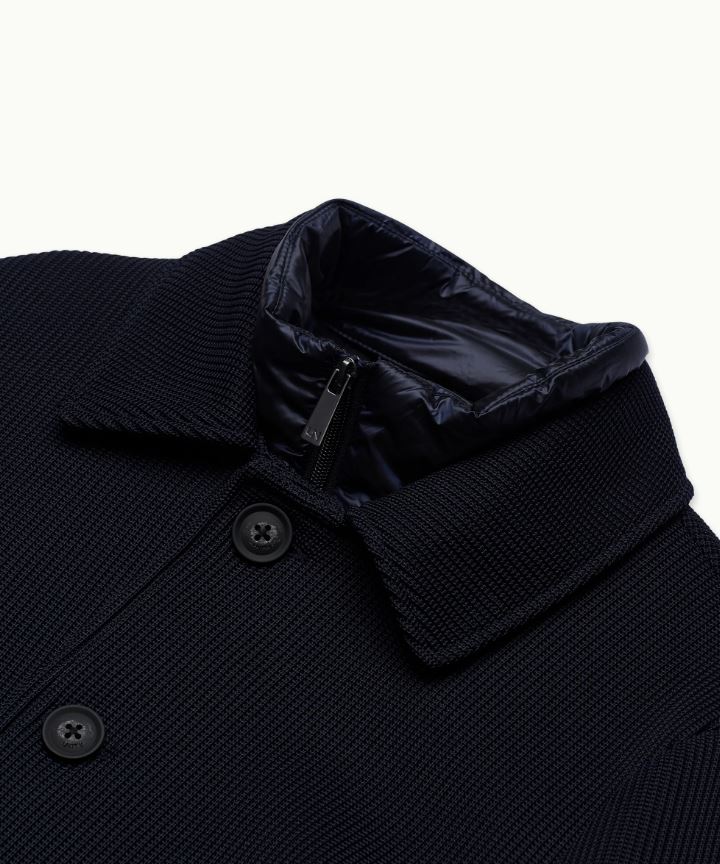 Cappotto monopetto con collo classico UNITY Coat  - Blu Navy - immagine 2